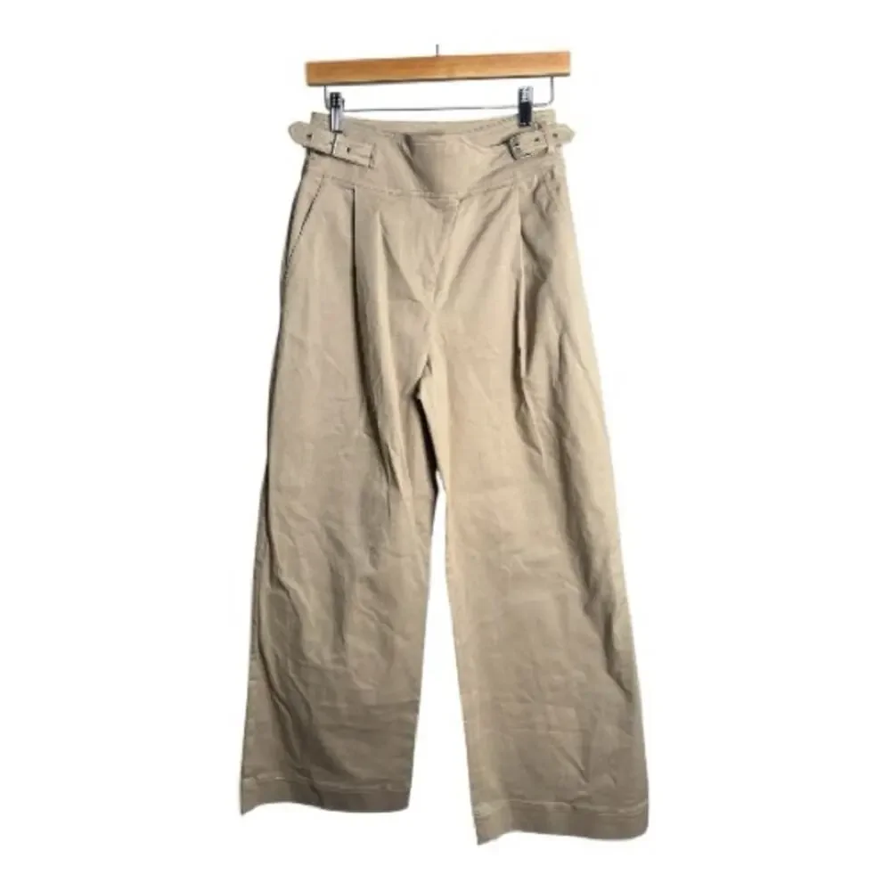 Express Tan High Waisted Wide Leg Trousers 4